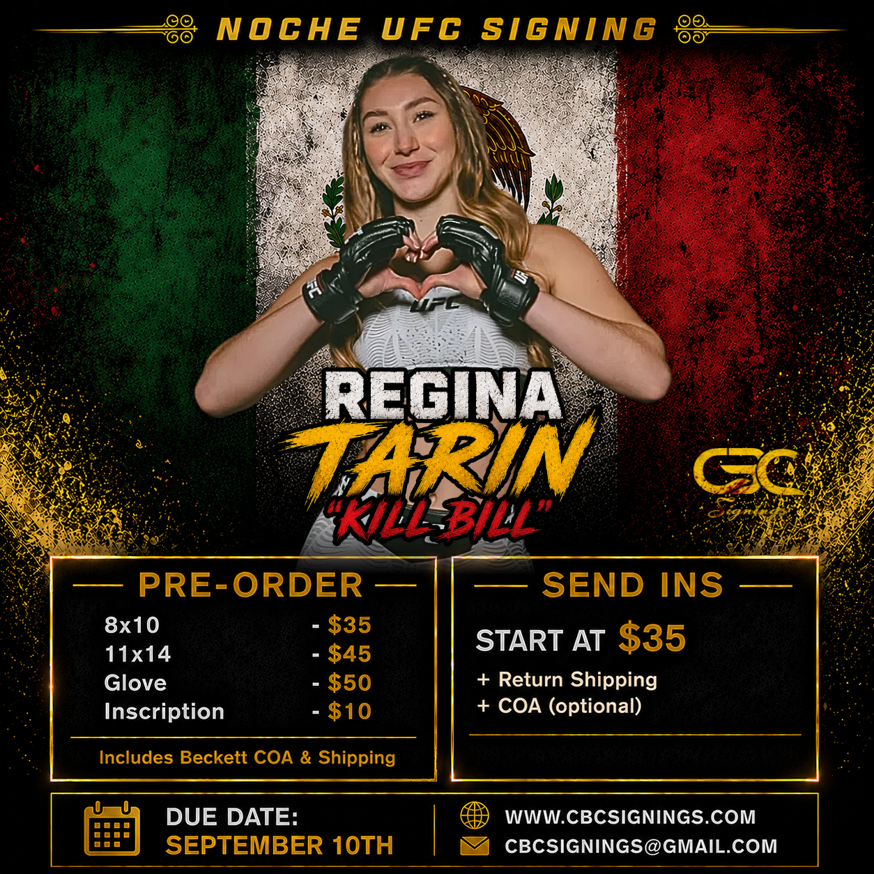 PRESALE: Regina Tarin Inscription Add-On