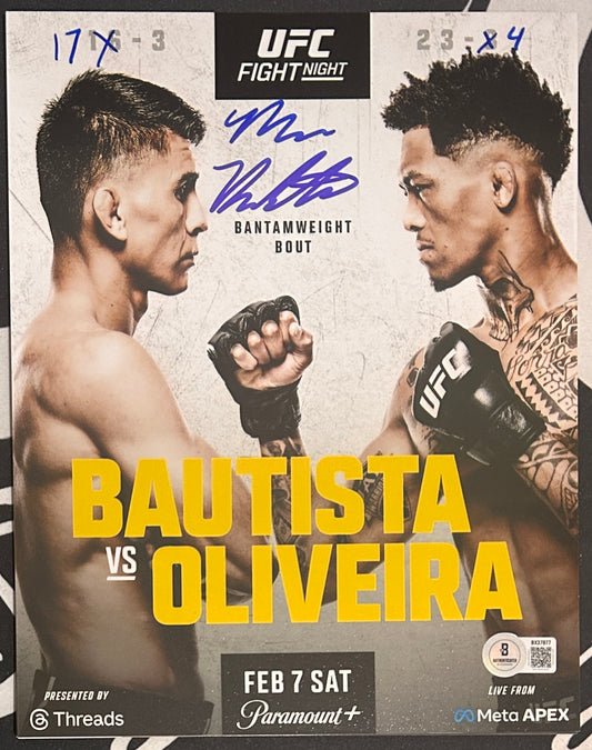 Mario Bautista Signed 8x10 Photo with Inscription, Beckett COA & Free Shipping!
