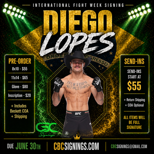PRESALE: Diego Lopes Signing – Inscription Add-On